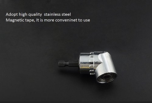 Audel 105 °Winkelschrauber Vorsatz Adapter mit 1/4-Zoll Schnellwechsel- und magnetischen Bit Halter, Winkelschraubendreher Winkelgetriebe Winkelgetriebevor - 4