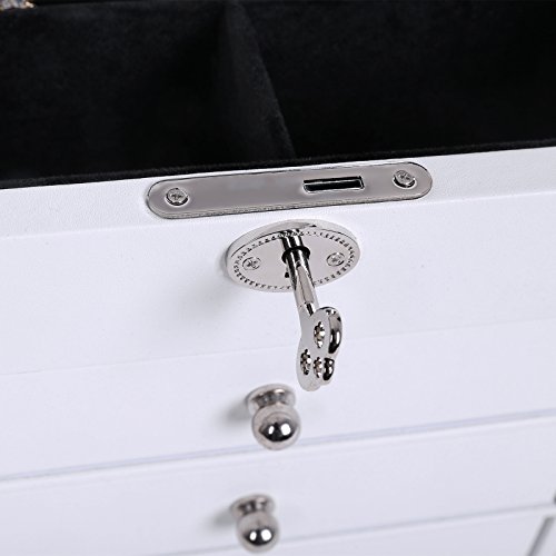 Songmics XXL Schmuckkästchen Schmucklade 7 Schichten mit Schubladen JBC06W - 5