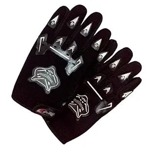 CARTHRILL Knighthood Motoway Full Racing Biking Driving Motorcycle Gloves, Free Size( Black)