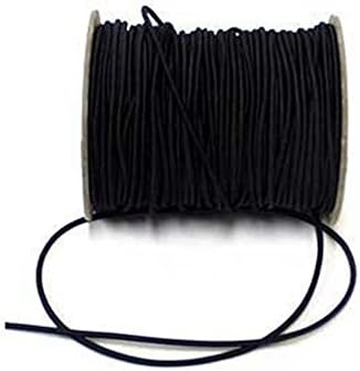 2.5 mm Round black Elastic Cord - per 3 metres FREE P&P