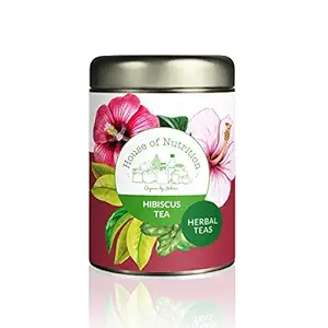 House of Nutrition Hibiscus Herbal Green Tea ( Hibiscus Flowers & Peppermint) 25 Servings