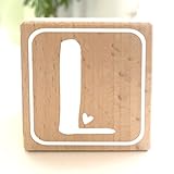  Holzwürfel mit Buchstabe L