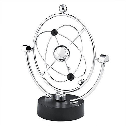 Fdit Craft Milky Way Swing Ball Desk Celestial Body Kinetic Movement Orbital Electric Wiggler Swing Ball Desk for Home Room Decor(A603)