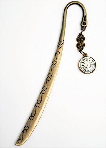 Steampunk inspired Book Mark Page Marker with stunning Time inspired Charm