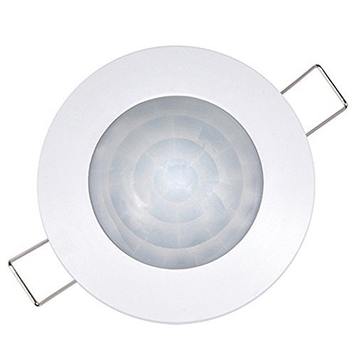 Maclean MCE20 Couvertures Mouvement Infrarouge Capteur Détecteur de Mouvement 360 ° Pyro PIR capteurs Blanc 6 m 6 m 1200 W 1200 W