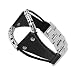 Produktbild Fcostume Uhrenarmband, Lederarmbänder Handgemachte Ersatzarmband Riemen für Samsung Galaxy Watch (46mm) Für Samsung Gear S3 (Schwarz)