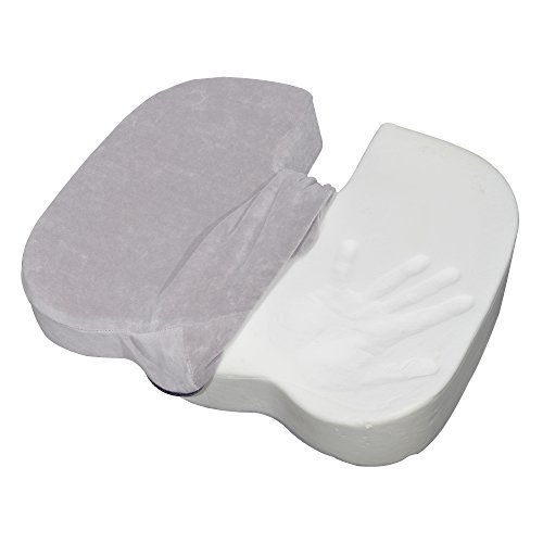 Sanolind® Orthopädisches Druckentlastungskissen, Sitzkissen gegen Rücken- und Steißbeinschmerzen. Ergonomisch geformter und stabiler Visco-Gelschaum für schmerzlinderndes Sitzen. Farbe grau.