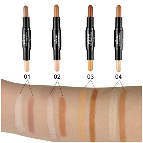 Gazechimp 4 Stück/Set Dual Head Concealer Stick Highlight Abdeck Cover Pen Concealer Pen Foundation Makeup Contour Stick / Kontur Stifte - 9