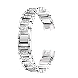 Die besten Geschenke von Valentine !!! Beisoug Uhrenarmbänder für Fitbit Charge 3 Armband Edelstahl Diamant Ersatz