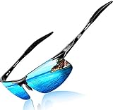 Lente polarizada: con revestimiento de protección de luz UV400 total, que bloquea completamente los rayos nocivos UVA y UVB. Las gafas de sol polarizadas reducen el deslumbramiento en carreteras, agua, nieve y otras superficies horizontales. Restauran el color verdadero, eliminan la luz reflejada y la difusa, y protegen los ojos perfectamente. Gafas de sol polarizadas que eliminan el deslumbramiento y los destellos, para que te sientas más a gusto y veas mejor.