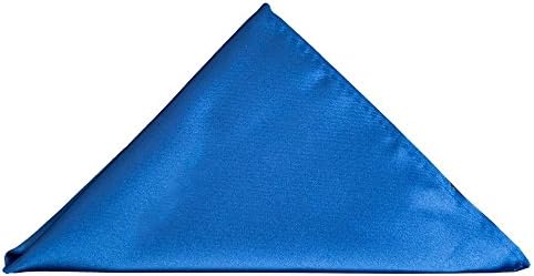 TiesRUs Plain Electric Blue Pocket Square