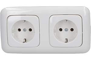 BUSCH-JAEGER Reflex SI Komplett-Sets - Alpinweiß (2x Steckdose, 1x Rahmen 2fach)