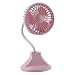 Produktbild Led Licht Usb Ventilator,Einstellbar Usb Mini LüFter,Usb-Mini-TischventilatorfüR Lernen,Haus, BüRo, Reisen Und Outdoor,Usb Tischventilator Tragbarer Ventilatoren Und Usb-LüFter(Pink)