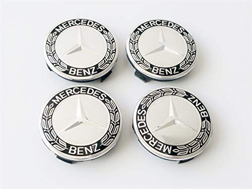 4 x 75 mm Coprimozzi per Cerchi Compatibili per Mercedes