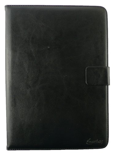 Emartbuy® Schwarz Eingabestift + Universalbereich ( 8 – 9 Zoll ) Schwarz Multi Winkel Folio Executive Case Cover Wallet Hülle Schutzhülle mit Kartensteckplätze Geeignet für Gigaset S30853-H1166-R101 QV 830 8″ Zoll Tablet - 3