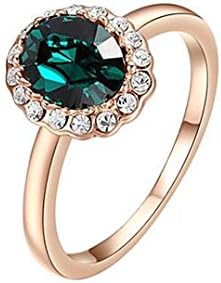 WM Ring Imitation Emerald Fashion Wedding / Party Jewelry Alloy Women Statement 1pc , 7