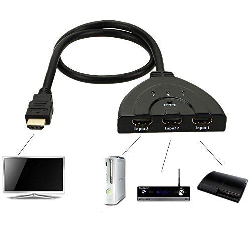 ABCTen 3 Buchse HDMI 1080p Verteiler Kabel Automatische / Manuelle Umschaltung Für HDTV - 2
