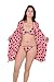 Kanika Women Satin Nighty With Robe-Baby Pink & Black RS.399.00