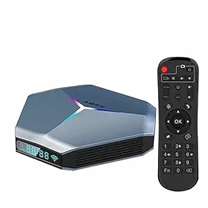 Electroniks-India 8K Mini PC Box with Bluetooth, Android 11, 4GB Ram 64 GB ROM, S905X4 Quad Core Processor, H.265 Decoding, Support 2.4G/5.0G Dual WiFi (Model:E-F4)