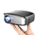 Price comparison product image Mengshen Multimedia HD Mini LED Projektor 1080P Unterstützung 1200 Lumen Portable Pocket Projectors Beamer 130" für Heimkino Kino Movie Night Video TV Gaming Kinder Spielzeug MS-C6Black
