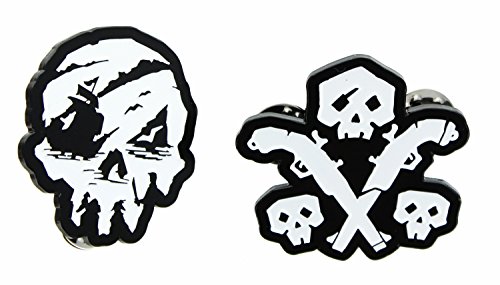 Preisvergleich Produktbild Unbekannt Sea of Thieves Skull and Guns Enamel Pin 2-Pack Exclusive