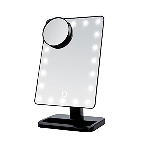 I-Dragon LED Lighted Makeup Mirror 20 Led Lights with 10X Magnification 180 Degree Rotation Cosmetic Vanity Mirror