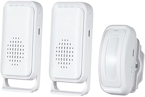ENEGG Motion Sensor Doorbell, Entry Alert Door Chime for Business Store Home System Commercial Door Alarm Detector, Caregiver Reminder for Elderly, Visitor Bell Welcome Buzzer with 1 Sensor & 2 Receiver