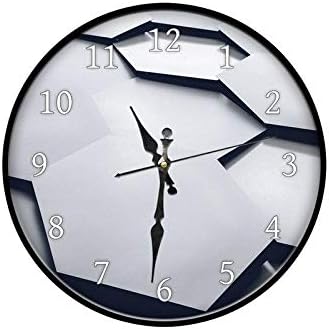 999Store Printed 3D Grey Blocks Wall Clock