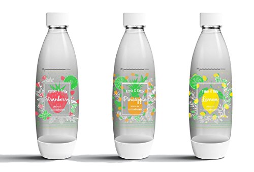 Original SodaStream 1 Liter x 3 Pack Source Flaschen Limitierte Auflage 2017 - 2