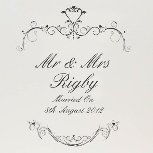 PERSONALISED BLACK ORNATE SWIRL TRADITIONAL WEDDING PHOTO ALBUM: Ideal for wedding and anniversary gifts