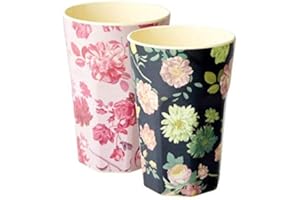 Rice Melamin Becher 2er Set Groß in Pink and Dark Rose - Caffee Latte Cup -