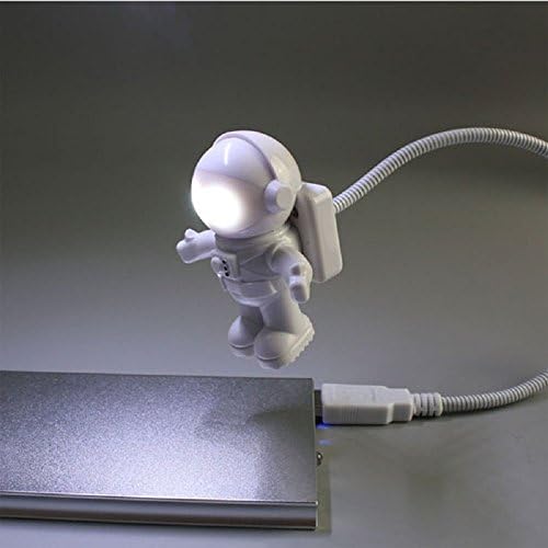 Creative Spaceman Astronaut USB LED Light Flexible Adjustable Cartoon Night Light for Laptop PC Notebook Computer USB Reading Light
