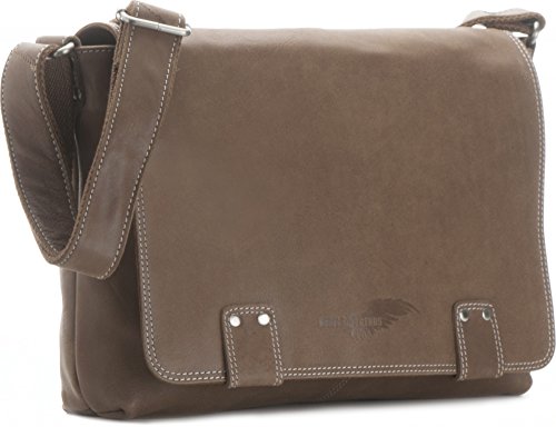 Leder Umh  ngetasche Herren Damen Messenger Bag Leder DIN A4 Ledertasche schwarz braun cognac grau blau 36 x 30 x 8 cm von REBELS   LEGENDS