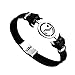 Produktbild gzzebo Rich In Cultural Vharm Armreif Schmuck Geschenk Schlichtheit Herren Tai Chi Yin Yang Kunstleder Verschluss, Schwarz