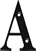 Produktbild 7,6 cm Schraube Fix schwarz vorne Tür Buchstabe A  Schriftart Times Roman