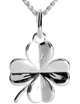 InCollections Damen-Anhänger 925/000 Sterlingsilber inklusive Panzerkette Kleeblatt 40 cm