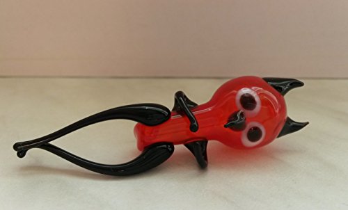Flaschenteufel groß rot Wasserteufel Wassertanzer mundgeblasen handgeformt Lauschaer Glas das Original