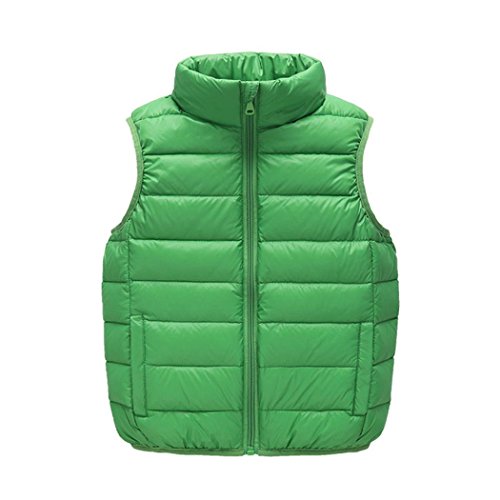 Westen Winter Mäntel Warm Jungen Solide Jacken SOMESUN Jungen Bekleidung Mädchen Weste (4 Jahre, grün)