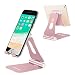 Produktbild Handy Ständer, Yoshine Handy Ständer tragbar und faltbar und verstellbar iPhone Ständer Solider Tablet Ständer Cradle Halter Halterung Ladekabel Dock für alle Smartphones und Tablets (Rose Gold)