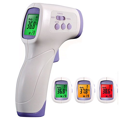Carejoy Baby Thermometer, Non Contact, Infrared, Digital Thermometer - Forehead Body Temperature Accurate Reading for Baby, Children, Adults, with Alarm LED Function