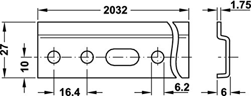 GedoTec® Profi Schrankaufhänger Aufhängeschiene – Oberschrank | Länge 1250 mm | Stahl verzinkt | sehr stabile Schrank-Schiene kürzbar für Küchen-Hängeschränke | Markenqualität für Ihren Wohnbereich - 2