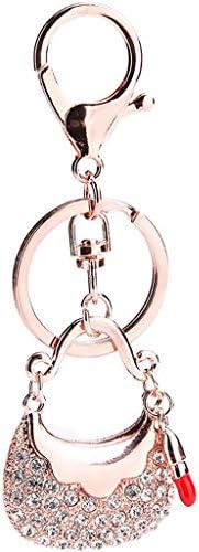 Wgwioo Crystal Keyring Bag Car Ornaments Rhinestone Novelty Keychain?Pack Of 2? Picture Color