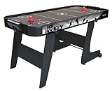 jugar air hockey mesa 🏒 Diseño: Color negro brillante con gráficos impresos en el campo de juego en color blanco