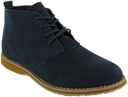 MENS SUEDE LEATHER LACE UP DESERT HIGH QUALITY DESERT BOOT UK SIZES6 7 8 9 10 11 (UK 10, NAVY)