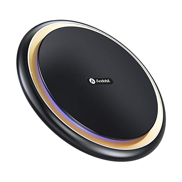 andobil Wireless Charger, 15W Fast Induktive Ladestation Qi Induktions Ladegerät Also 10W 7,5W 5W Vier Lademodi für iPhone 11/11 Pro/11 Pro max/XS/XR/X/8/8+Samsung Galaxy S10/S10+/S9 Note9 S8/S8+ Usw.