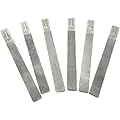 Zoegneer Lot de 6 limes à sillet de guitare en acier inoxydable avec couronnes de frettes et limes à fente pour guitares acoustiques et électriques pour utilisation Luthier (électrique 09-42)