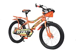 Norman Jr,GP23 Collection Designed in Scandinavia EU Kids Bike Bicycle for Toddlers and Kids 20 Inch Fully Adjustable with Back Seat & Support for Boys and Girls Cycle for 8 to 12Years - Pomo Orange