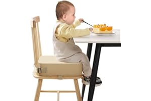 TOTIDYH Siège rehausseur pour enfant en polyuréthane lavable de 10 cm, pour table de salle à manger, rehausseur de table pour tout-petits avec 2 sangles réglables, coussin rehausseur de voyage