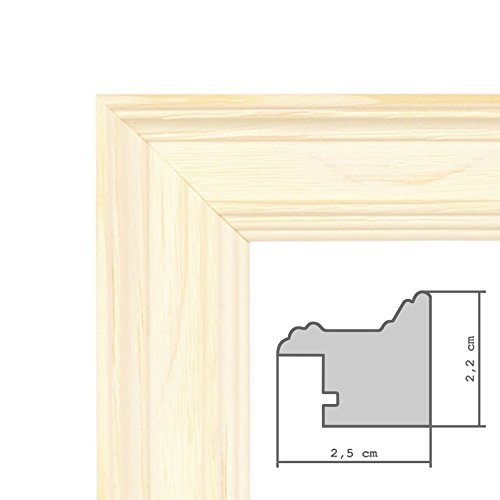 Wand-Spiegel 24×34 cm im Holzrahmen Skandinavisches Design Weiss / Spiegelfläche 20×30 cm - 5