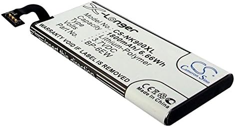 Mobile phone battery Li-Polymer 1800 mAh/6.66Wh 3.7 V for Nokia